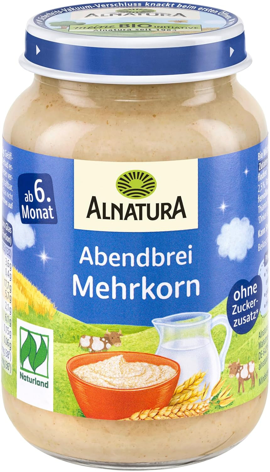 Naturland Mehrkornbrei ab 6 Monaten, 6 x 190 g