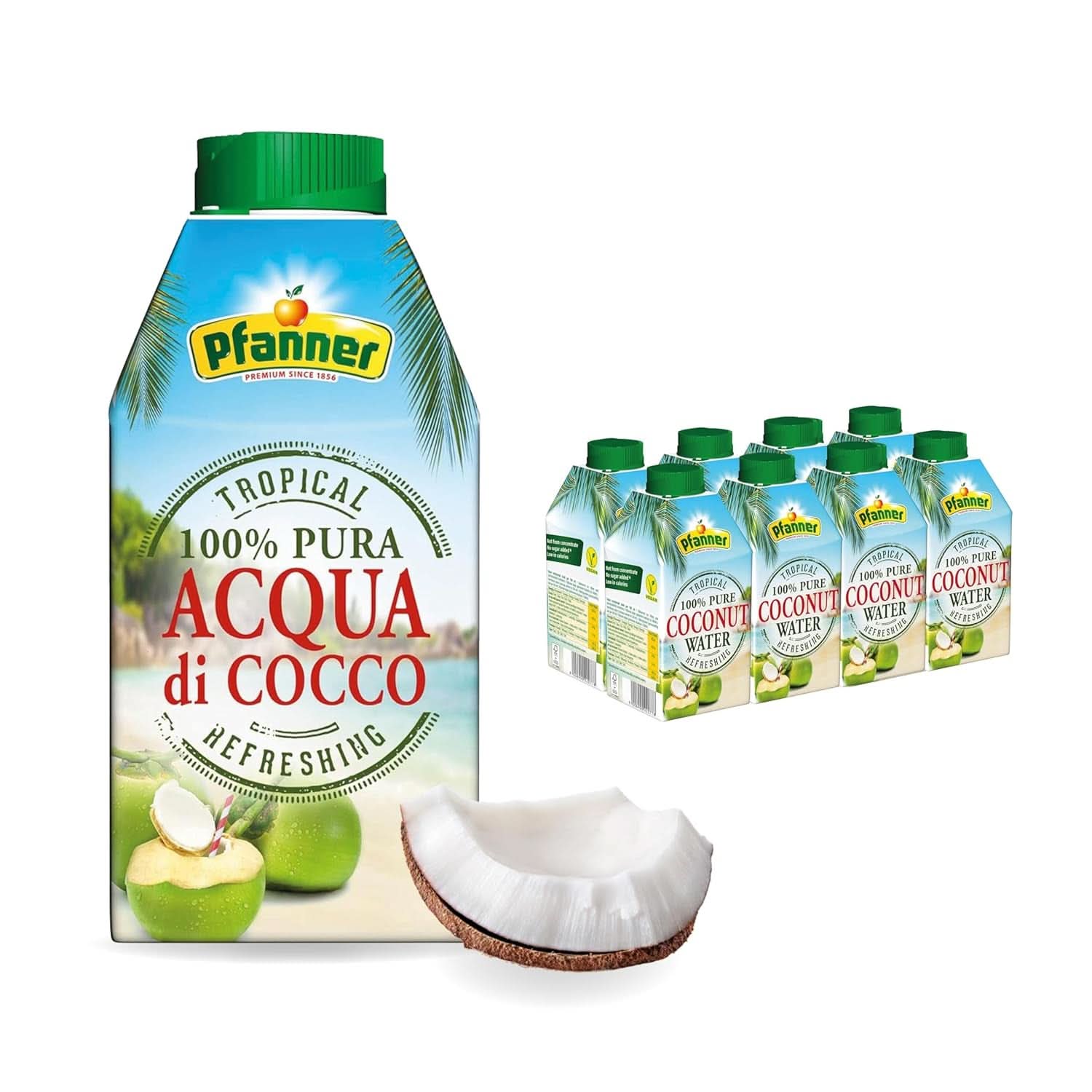 Pfanner Coconut Water Drink (8 X 500 ml) – Kokoswasser ohne Zucker Naty Shop Standardtitel