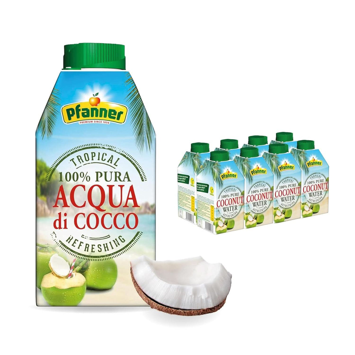 Pfanner Coconut Water Drink (8 X 500 ml) – Kokoswasser ohne Zucker Naty Shop Standardtitel
