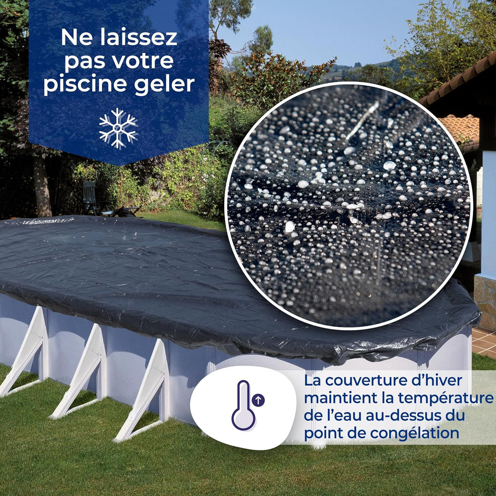 Gre CIPROV501 – Winterplane für ovale Pools 500 x 300 cm, schwarze Farbe