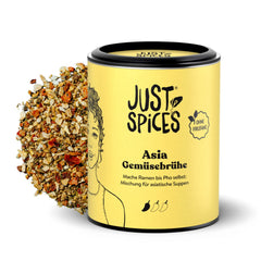 Just Spices Asia Gemüsebrühe I Würze asiatische Suppen zu Hause selbst I Gewürzdose, 65 g
