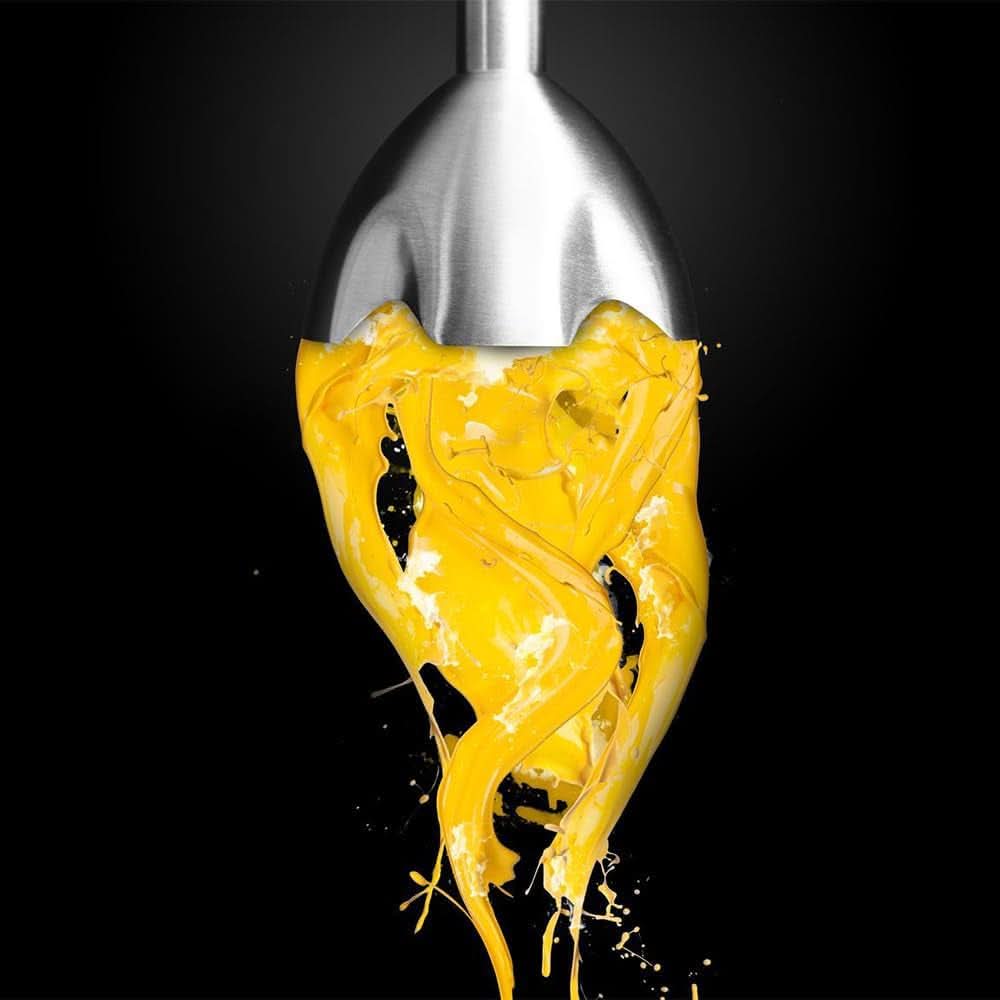 Cecotec Handmixer Powergear 1500 – Klingen aus Titanbeschichtung, 21 Geschwindigkeitsstufen, 1500 W, inklusive Glas mit Deckel. (Schwarz Und Edelstahl, XL) Kitchen Naty Shop