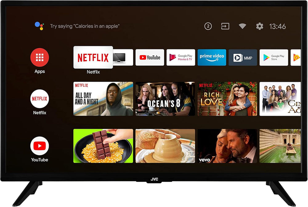 Televizor JVC QLED, 32 de inci, Full HD, Android, Smart TV (HDR, triplu tuner, Bluetooth), LT-32VQF545A