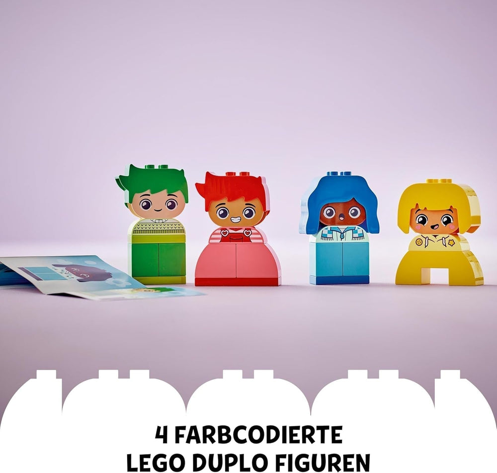 LEGO DUPLO Big Feelings, Bau-Stapelspiel mit 23 bunten Steinen und 4 Figuren, Motorikspielzeug zur Förderung der sozialen und emotionalen Entwicklung kleiner Kinder ab 18 Monaten 10415 Bausets Beuche den LEGO-Store
