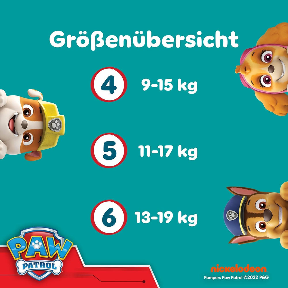 Pampers Baby Dry Pants Diaper Patrol Puppy Edition, Größe 5, 160 Windeln, 11 kg - 17 kg, 360°-Verstellung mit Stopp- und Schutzsystem