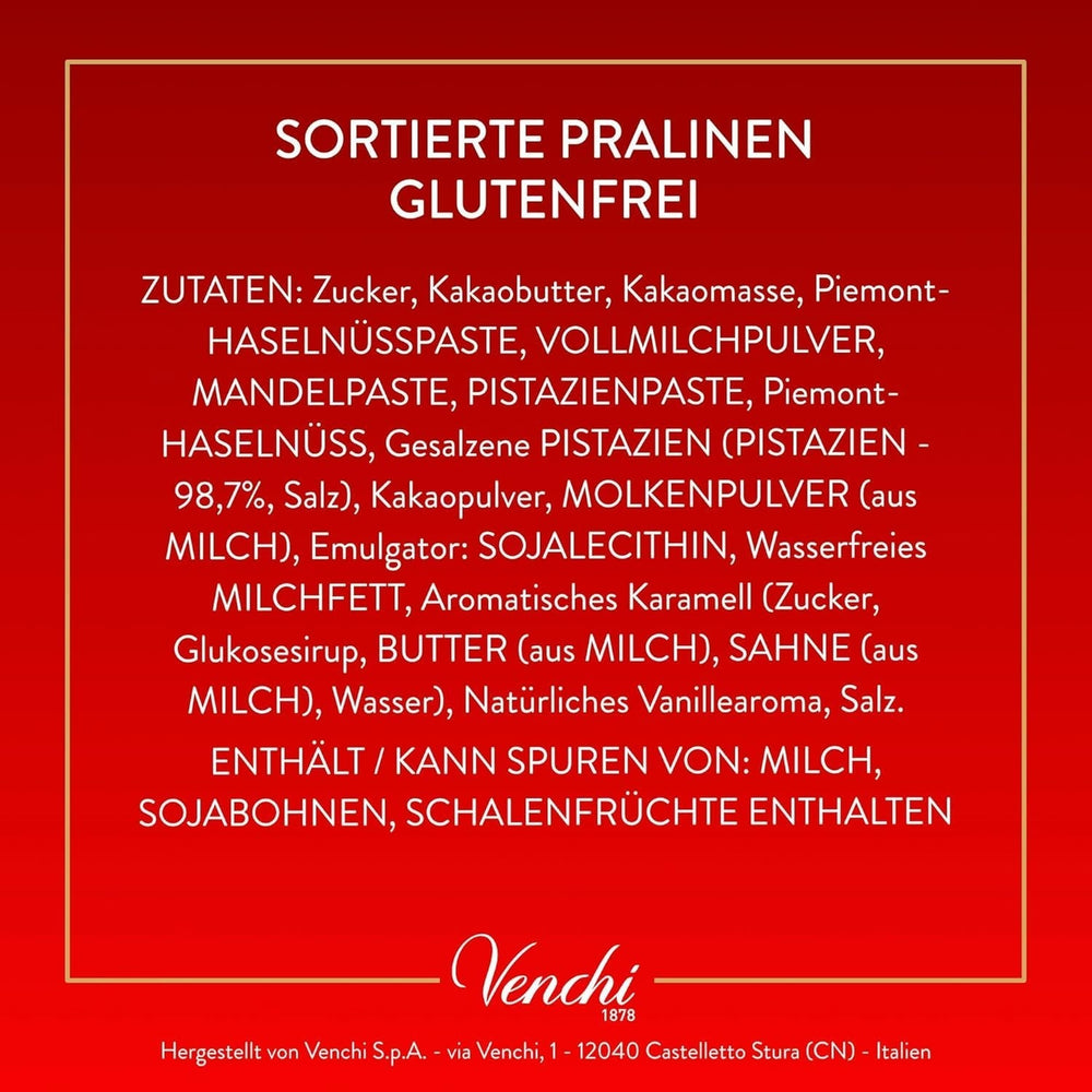 Venchi, Colecția de Crăciun, 230 grame Bomboane de Ciocolata Naty Shop