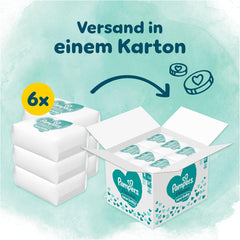 Pampers Harmony Windeln Größe 2, 204 Windeln, 4kg-8kg, sanfter Hautschutz mit 100 % Pampers-Schutz