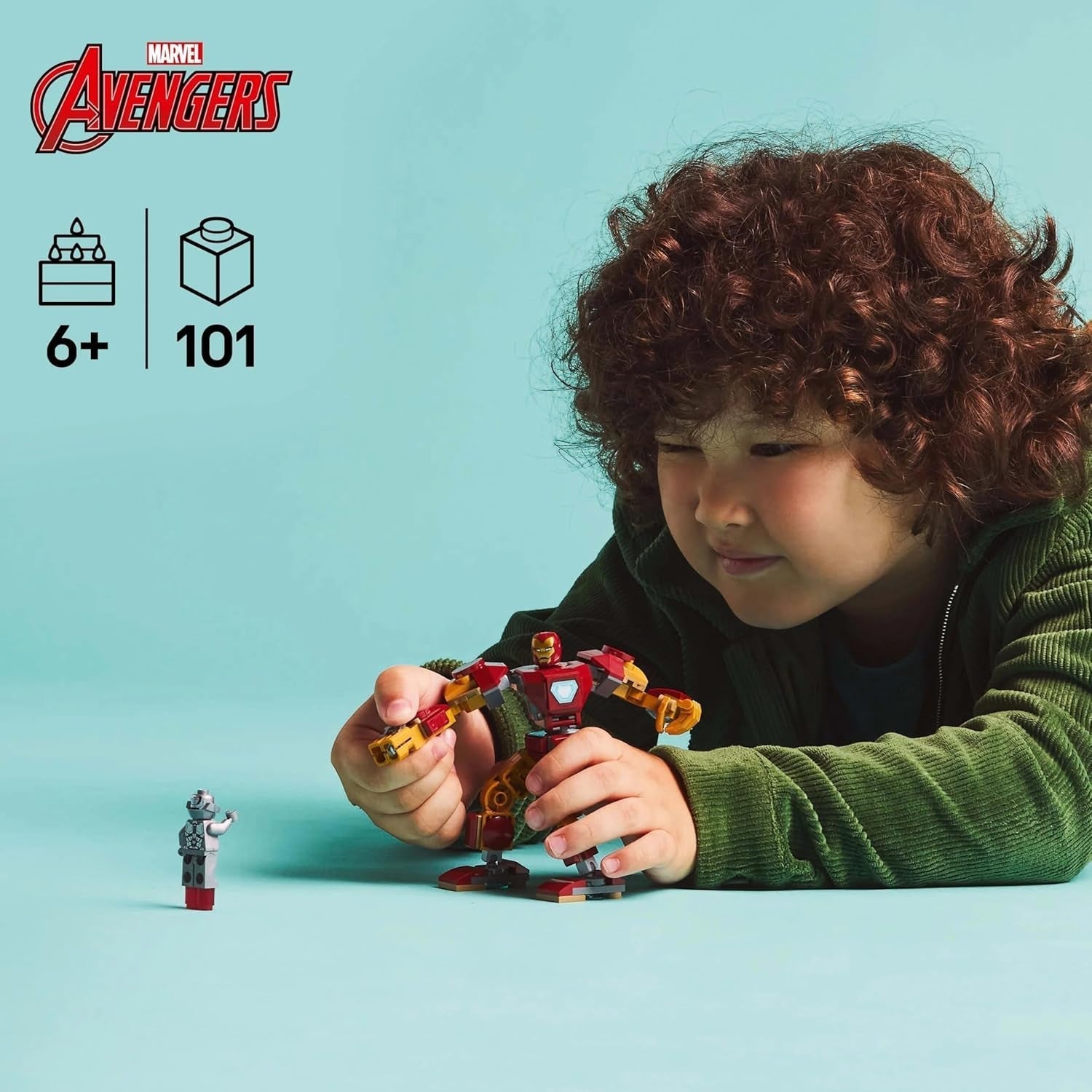 LEGO Marvel Iron Man Mech Vs. Ultron – Superhelden-Spielzeug mit 2 Minifiguren – Actionfigur mit beweglichen Armen, Beinen und Fingern – Geschenk für Jungen und Mädchen ab 6 Jahren. 76307 Besuche den LEGO-Store Bausets
