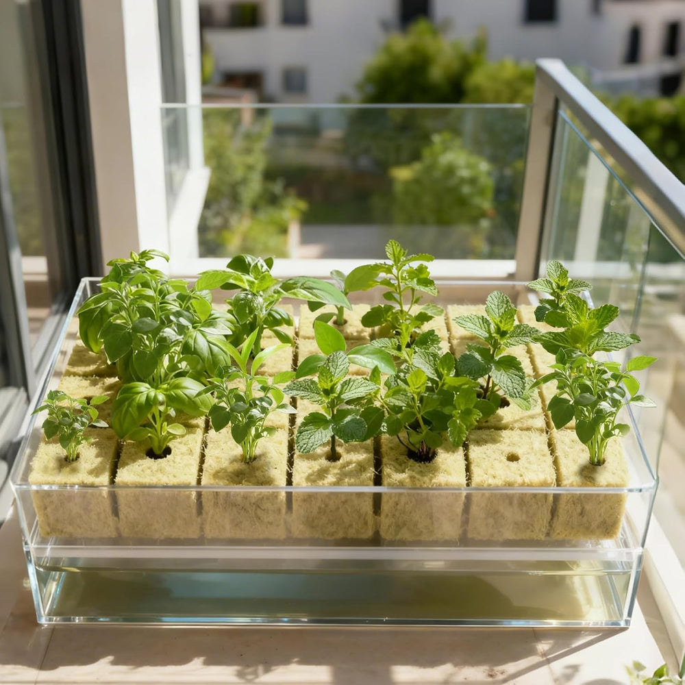 100 Steinwolle-Vermehrungswürfel, 25 x 25 x 25 mm, mit Handschuhen, Steinwolle-Isolierung, einfache Anzuchtwürfel, Hydrokultur, Steinwolle-Würfel, Stecklinge, erdlose Vermehrung