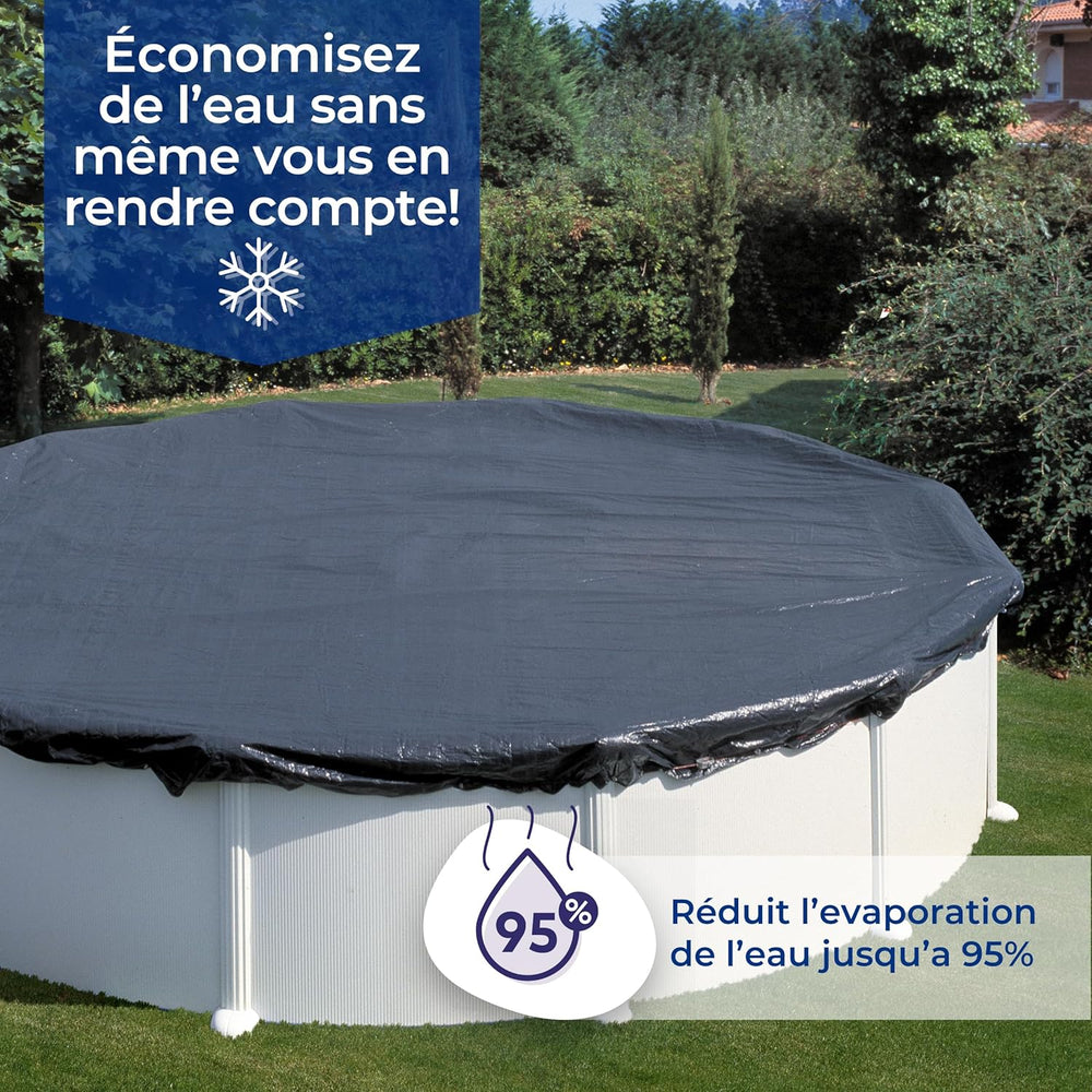 Gre CIPROV501 – Winterplane für ovale Pools 500 x 300 cm, schwarze Farbe