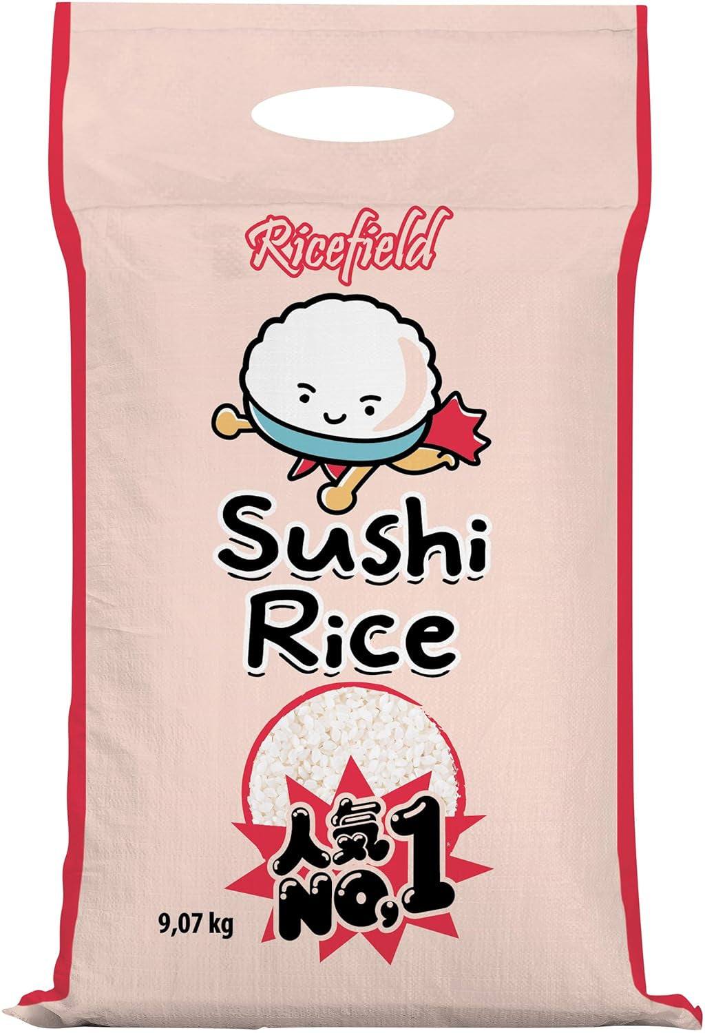 RICEFIELD Reis für Sushi, Rundkorn, Japonica – 1 x 9,07 kg