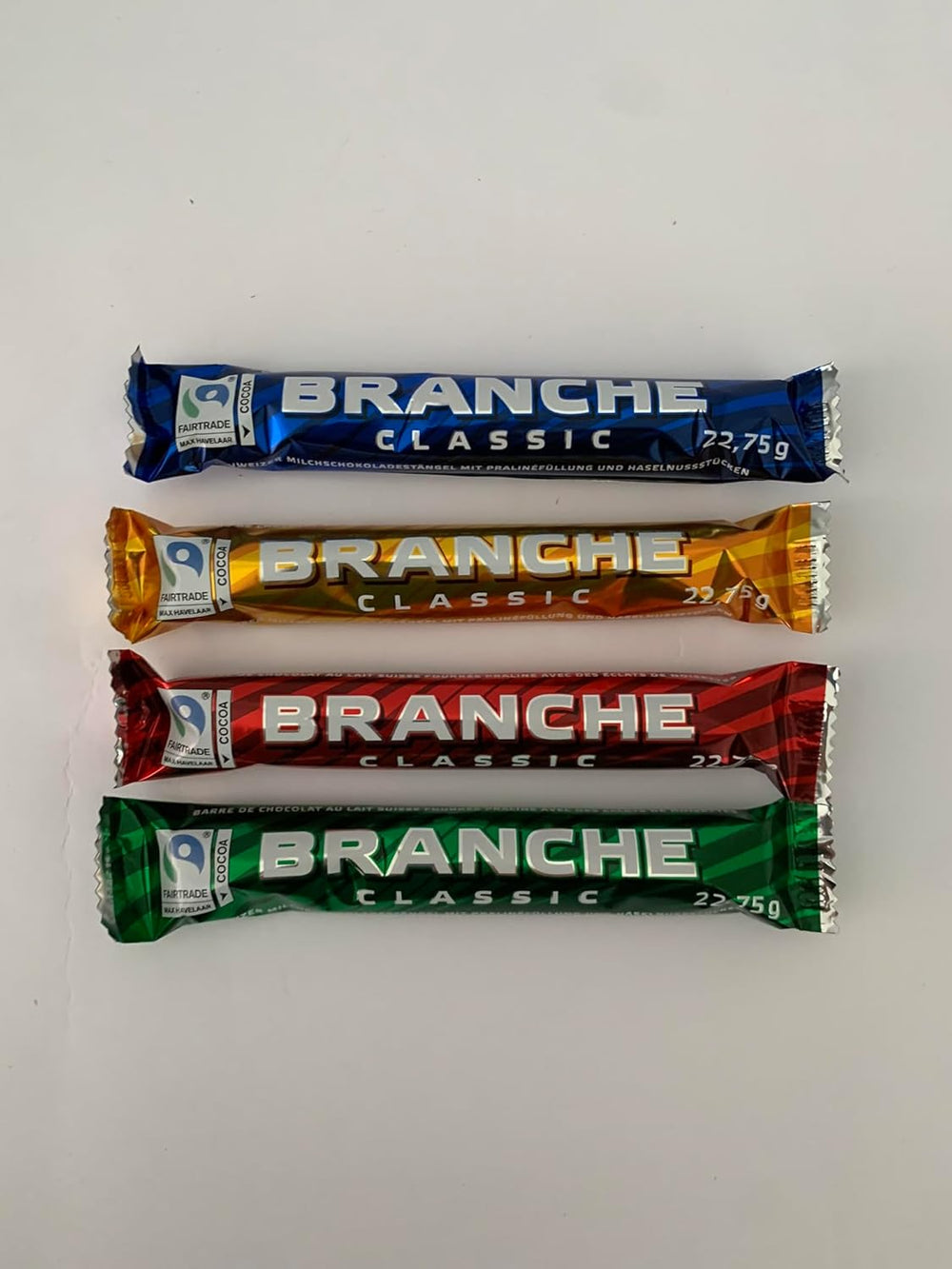 Branches Milchschokoladenriegel, 50er-Packung – Milchschokoladenriegel mit Haselnusscremefüllung – Schweizer Schokolade – Großpackung mit 50 einzeln verpackten Riegeln (je 23 g) / 1150 g