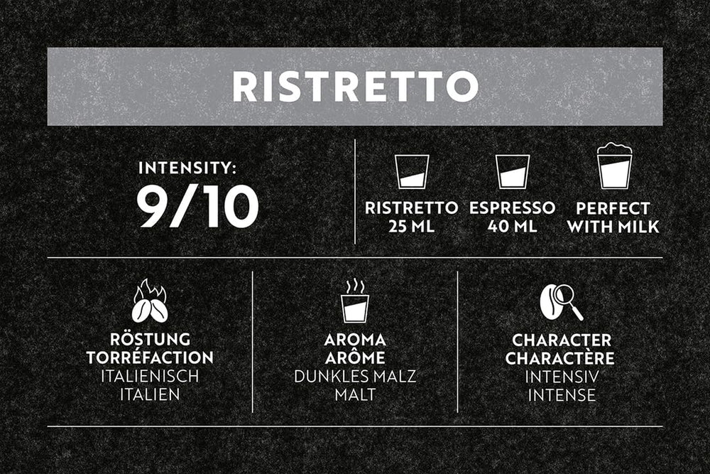 Café Royal Ristretto 36 Kapseln für Nespresso Kaffee Maschine - 9/10 Intensität - UTZ-zertifiziert Kaffeekapseln aus Aluminium (Packung mit 3)