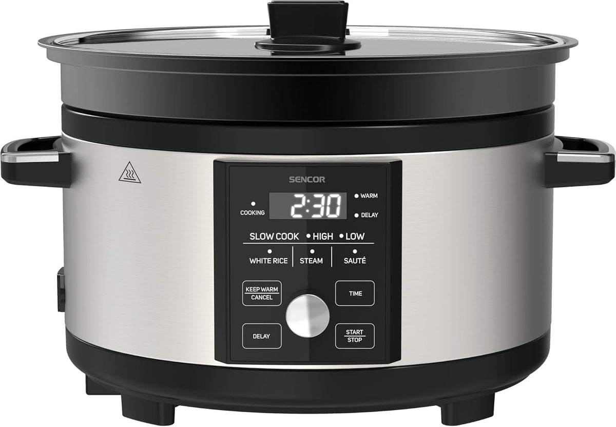 Slow Cooker SPR 5520SS SENCOR Slow Cooker Naty Shop Schwarz 5,5 Liter