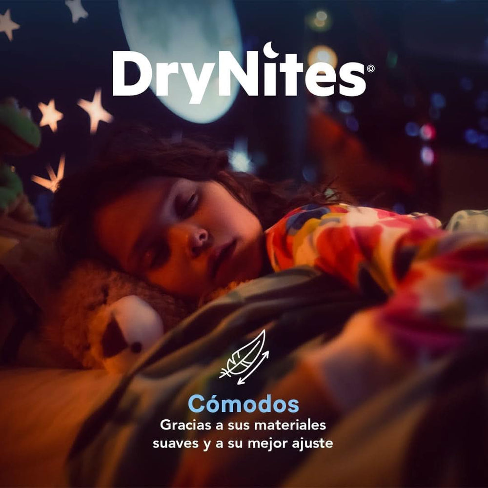 Dry Nites Pyjamahosen für Mädchen 3–5 Jahre, 1 Packung (16 Stück) Naty Shop