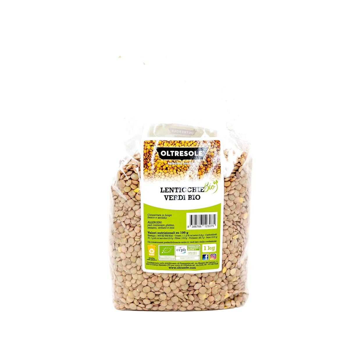 Grüne Bio-Linsen 5 kg, ganze Bio-Hülsenfrüchte, Protein- und Ballaststoffquelle, reich an Ballaststoffen und Mineralien, Sparpaket