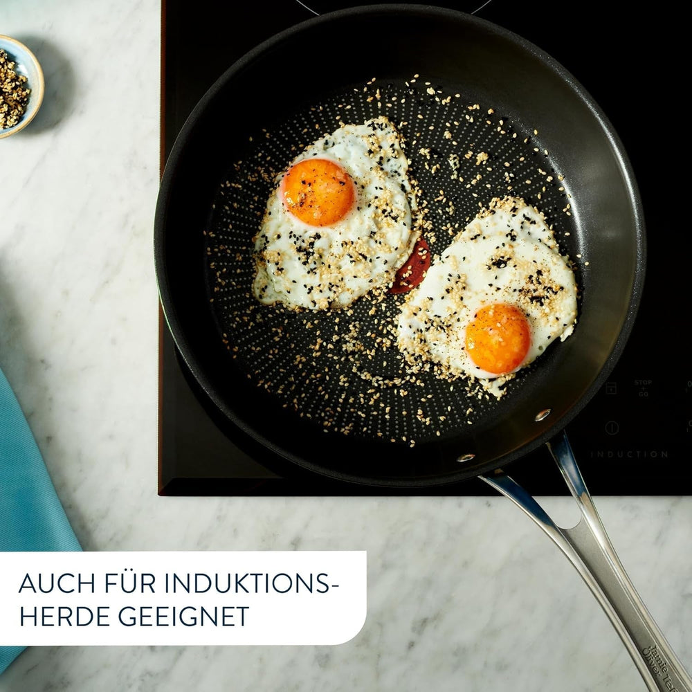 Tefal Jamie Oliver Cook'S Classics, Antihaftbeschichtung, induktionsgeeignet, ofenfest, Edelstahl, genieteter Griff. Töpfe und Pfannen Naty Shop