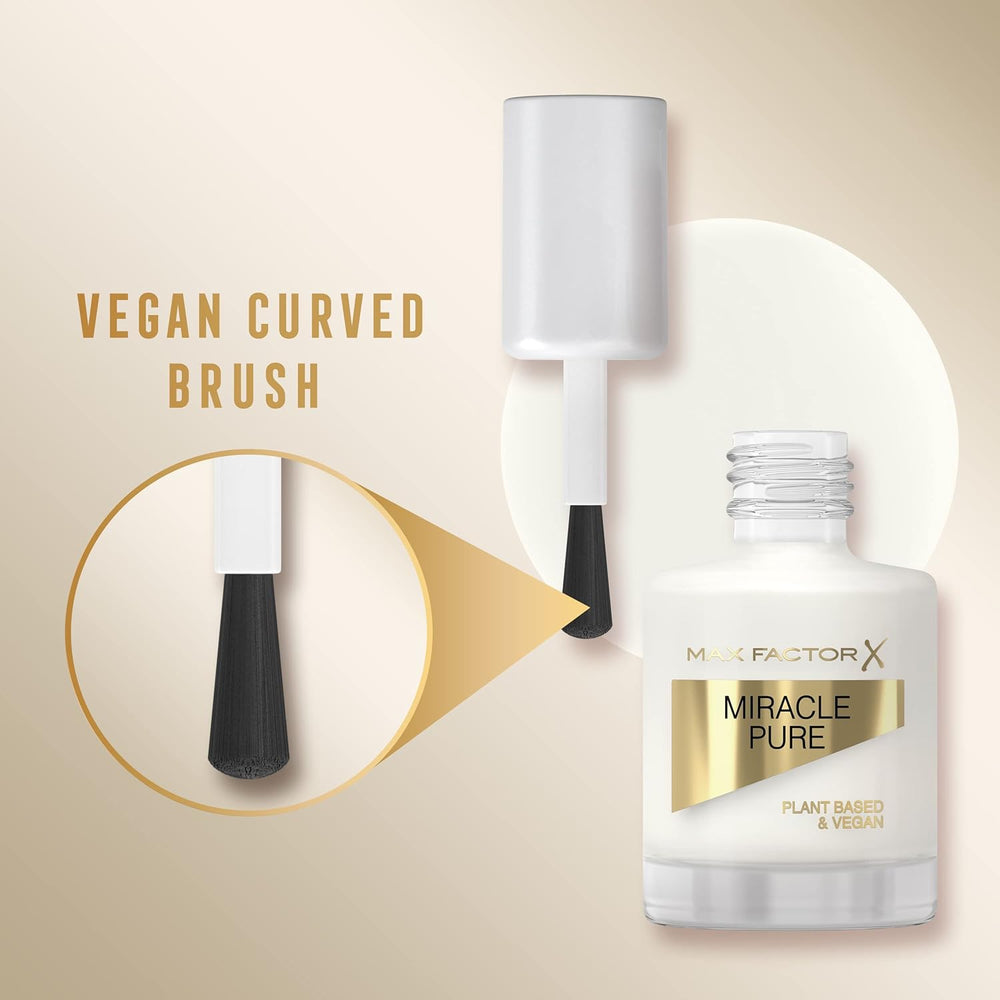 Max Factor Miracle Pure Nagellack, 155 Kokosmilch, vegan, langlebig, schnell trocknend, 12 ml (2er-Pack)