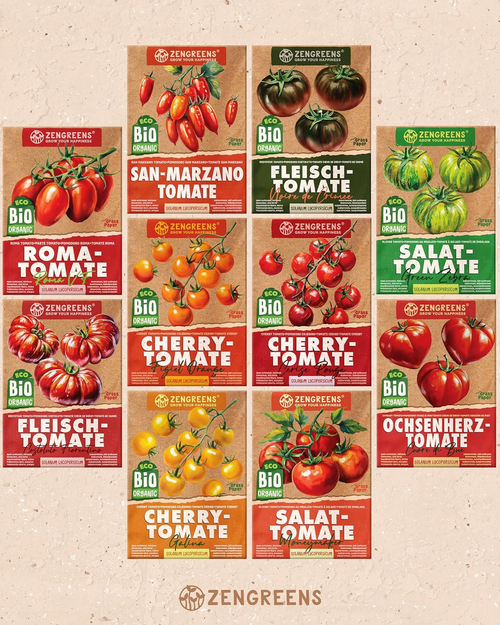 Bio-Tomatensamen im 10er-Set – 10 Tomatensamen für den einfachen Anbau im Garten, Balkon oder Hochbeet – Pflanzensamen – Setzlinge