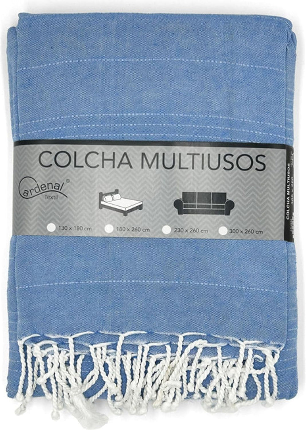 ECOMMERC3 cuvertură de pat multifuncțională, dimensiune 300 X 260 cm, pentru canapea sau pat, albastru cuvertură de pat multifuncțională, decorativă pentru canapea, pat, canapea Throw, ușoară și elegantă, albastru Paturi si Cuverturi Besuche den ECOMMERC3-Store