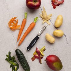 Naty Shop Microplane Professioneller Doppelklingen-Edelstahl-Beidhändigschäler