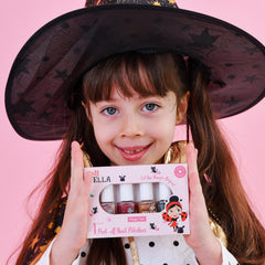 Miss Nella Magic Collection 4-teiliges Glitzer-Nagellack-Set: Rosa, Rot, Gold und Blau, spezieller entfernbarer Nagellack für Kinder, ungiftig, auf Wasserbasis, geruchlos