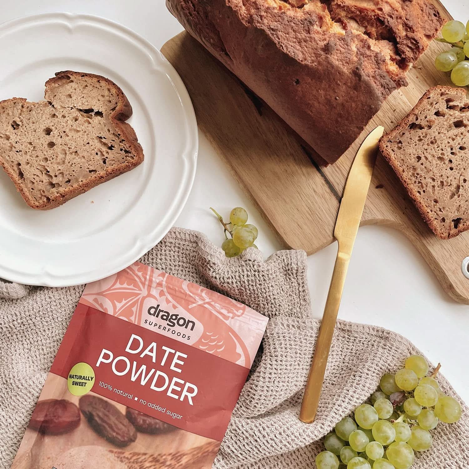 Dattelpulver 100 % biologisch, vegan und glutenfrei, natürlich süß, 6 x 250 Gramm Naty Shop dehydrierte Produkte