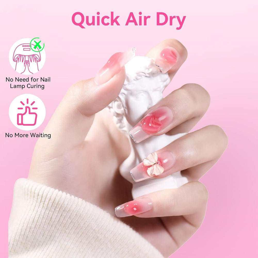 Lipici de unghii Makartt extra puternic pentru unghii artificiale, uscare rapidă în 5 secunde, lipici acrilic pentru vârfuri de unghii sau unghii reparate, nu necesită întărire cu lampa UV, 7 ml