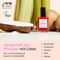 Manucurist Green – Rosy Beige Shell Beige Nagellack – Schnell trocknender Nagellack – DIY-Nägel – Vegan 12-Free – Pflanzenbasiert – Nagellack – Hergestellt in Frankreich