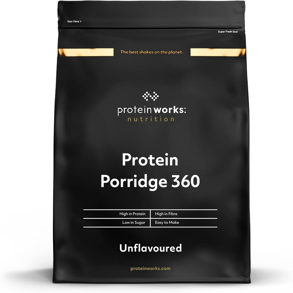 Protein Works - Protein Porridge 360 | Mit Zusätzlichen Vitaminen & Mineralien | Proteinreiches Frühstück | Kalorienarme Haferflocken | 6 Servings | Natürlich | 500G Cereale Naty Shop 500 G (1Er Pack) Natürlich