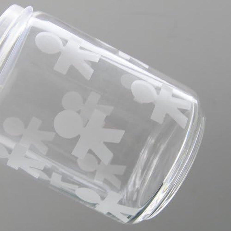 Alessi AKK37 GIROTONDO Borcan de bucătărie din sticlă cu amprentă și capac sigilat din oțel inoxidabil, L 21.6cm, H 10.5cm Cutii depozitare alimente Naty Shop