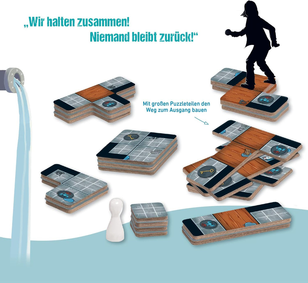 Moses. Sebastian Fitzek Underground, ein innovatives 3D-Thrillerspiel für Fans von Escape Games, ein kooperatives Brettspiel von Marco Teubner mit verschiedenen Schwierigkeitsgraden, ab 12 Jahren.