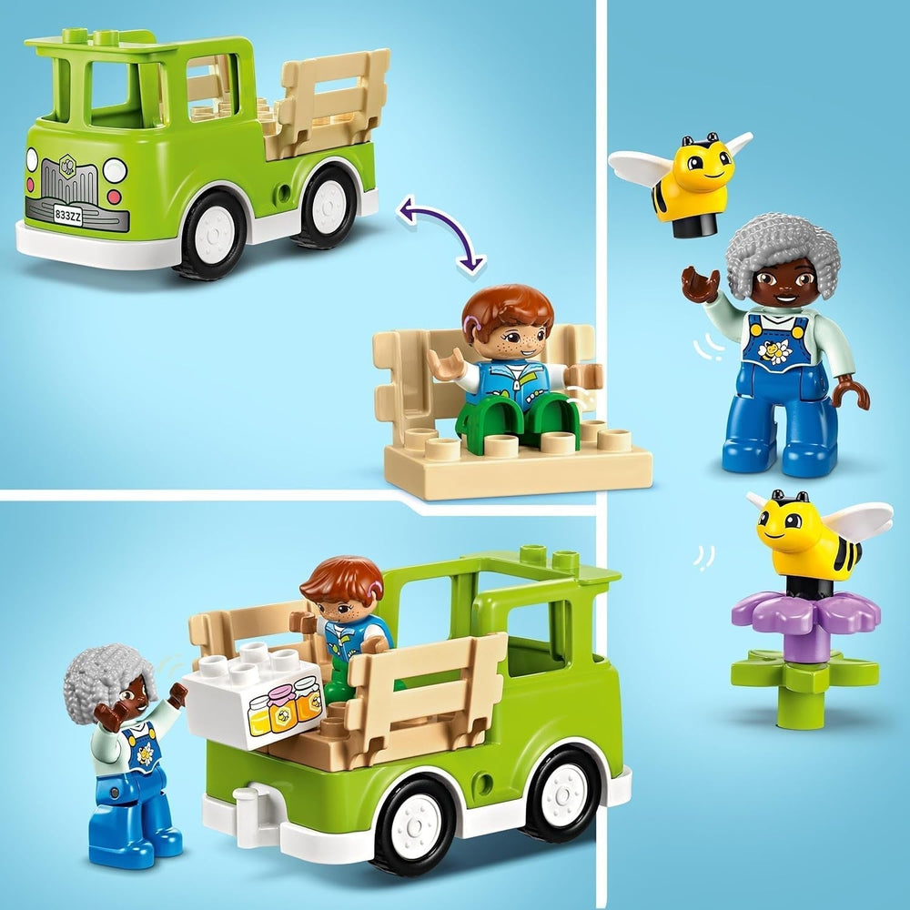 LEGO DUPLO Town Imkerei und Bienenstöcke, Lernspielzeug für Kleinkinder mit 2 Figuren und einem mobilen Truck, Bau- und Umbauset, Spielzeug für Kleinkinder ab 2 Jahren 10419 Bausets Besuchen Sie den LEGO-Store