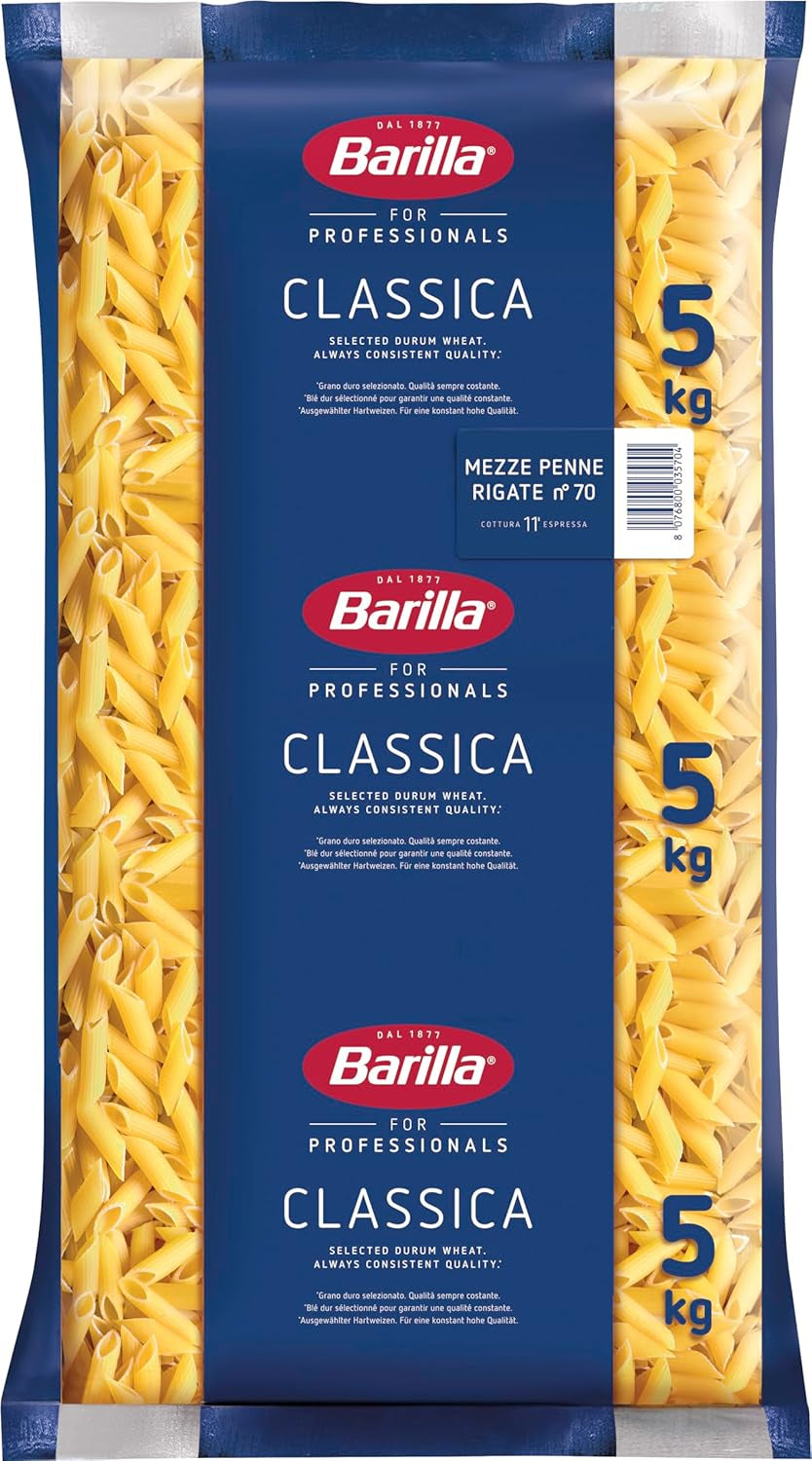 Penne Rigate Barilla Hartweizennudeln n. 73 – 1er-Packung (1x5kg)
