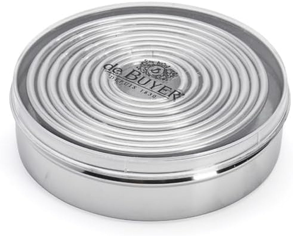 DeBuyer 3323.00N Recipiente cu 9 forme rotunde pentru biscuiți, silicon, gri, 13,2 x 13,2 x 4 cm