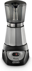 De'Longhi Alicia Plus EMKM6.B Oală Moka (rotativă la 360°, 550 W) Argintiu-Negru
