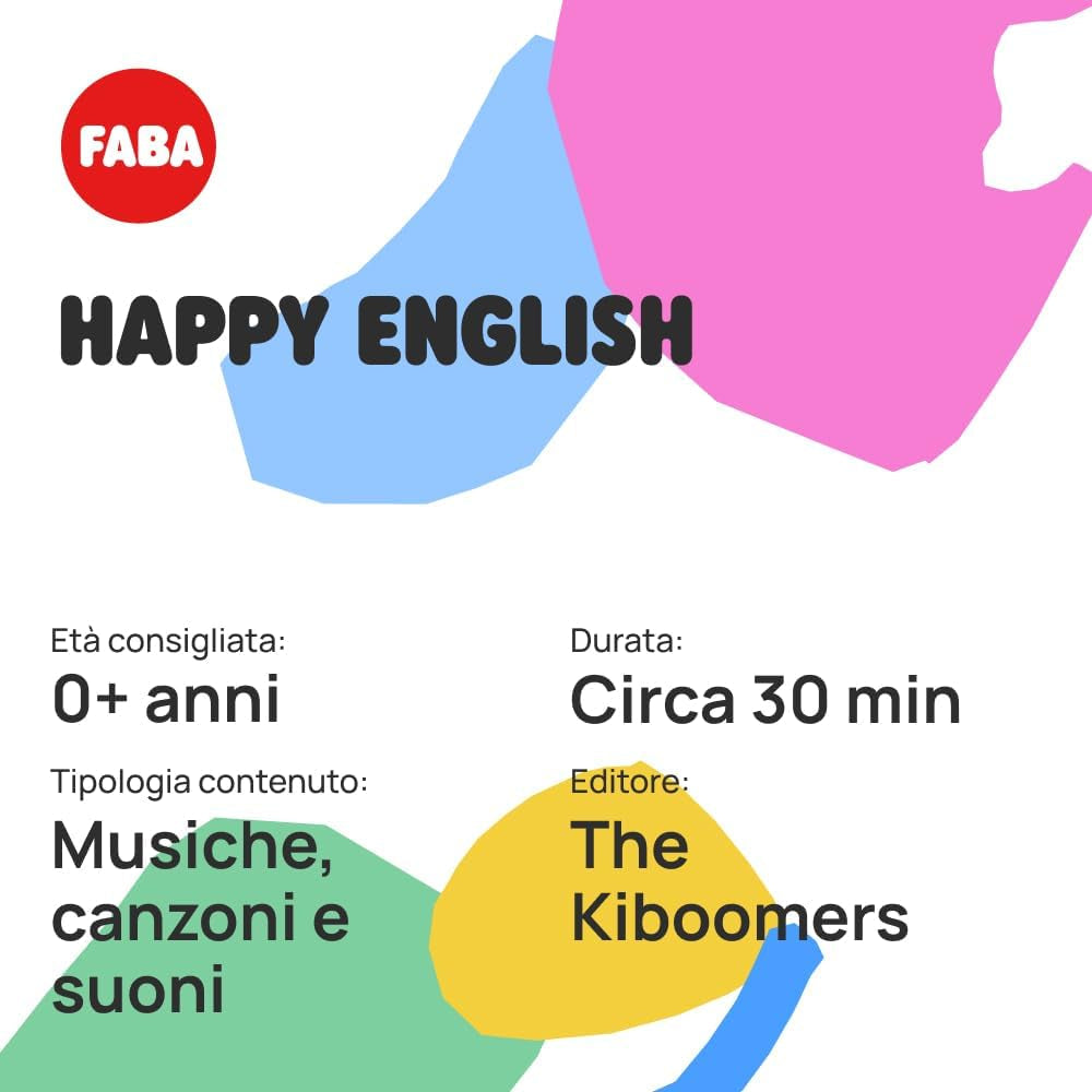Sound figure - Happy English - muzică și cântece în limba engleză - jucărie cu conținut educațional, versiune italiană, băieți și fete de toate vârstele Jucarii Bebe Naty Shop