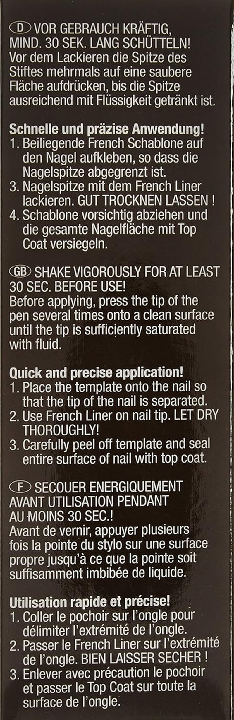 Eyeliner-Set French Liner alessandro Effect Polish, weiß, 1 Packung (3,2 ml + 5 ml)