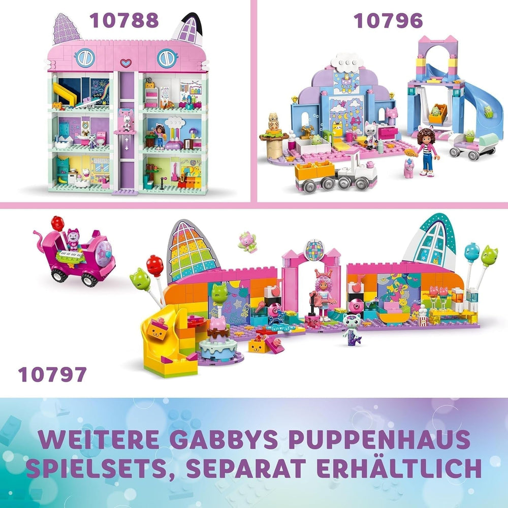 LEGO 4+ Gabbys Puppenhaus Gabbys Partyraum, Disco-Spielset mit Rutsche und Tierfiguren für kreatives Rollenspiel, Geschenk für Mädchen und Jungen ab 4 Jahren 10797 Bausets Besuchen Sie den LEGO-Store