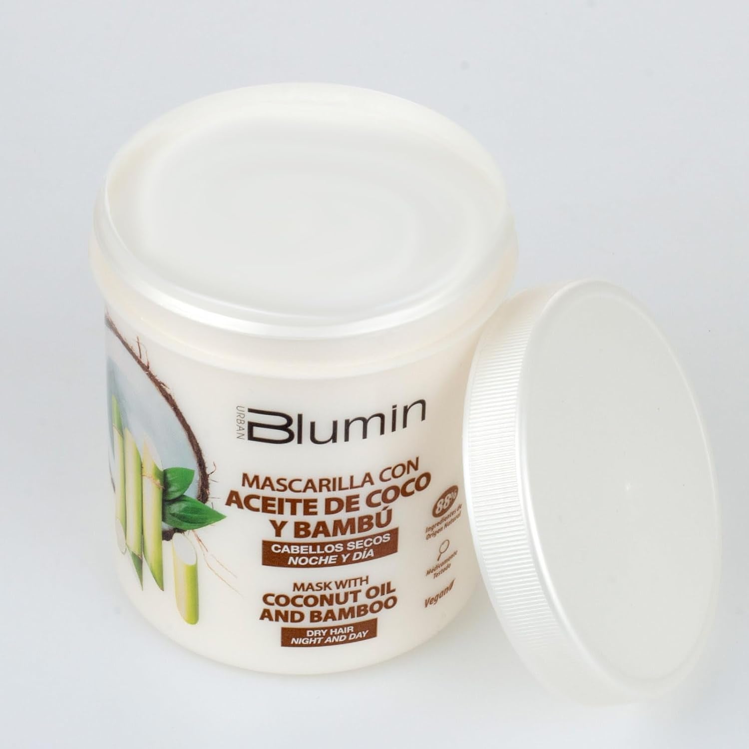 Urbanic mască cu ulei de nucă de cocos și bambus organic, 700 ml Masca de par Naty Shop