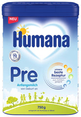 Formula Humana Pre Infant 750g - Packung - Milch für Babys ab der Geburt - Säuglingsnahrung als Ersatz oder Ergänzung zur Muttermilch - Nahrung für Babys