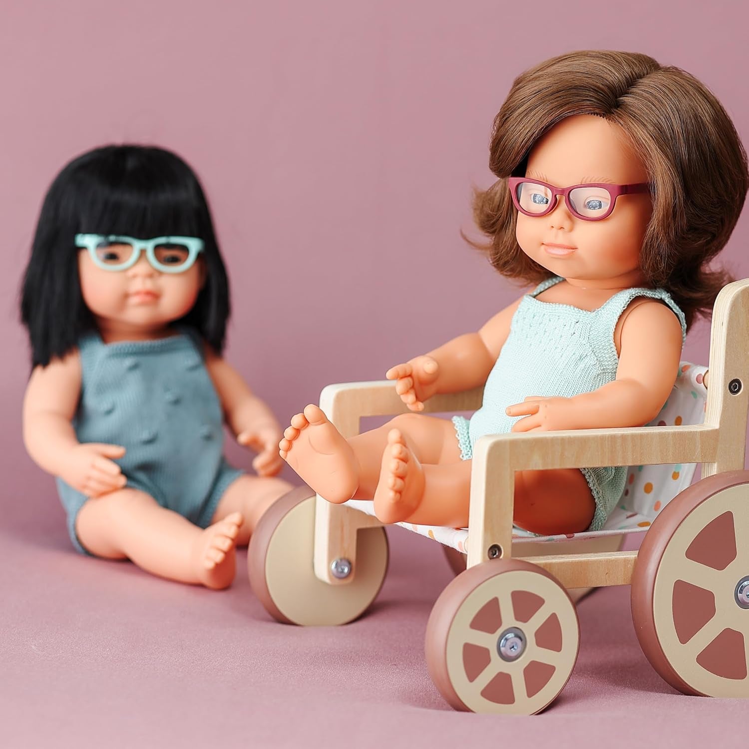 Miniland Puppengläser für 38cm Puppen, türkis