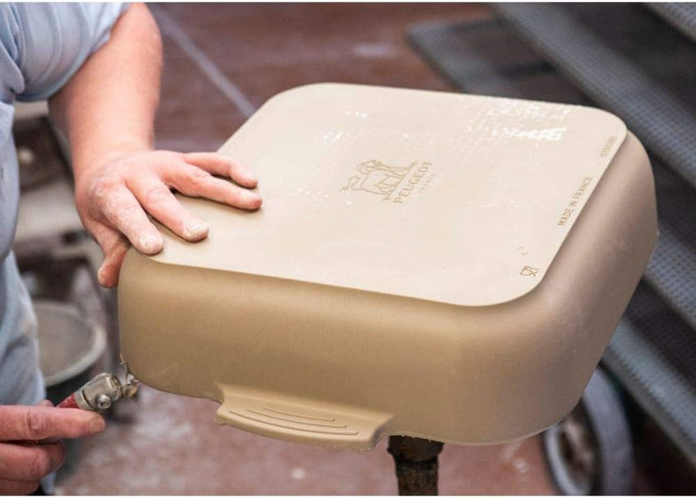 Peugeot Appolia Rechteckige Auflaufform Mit Griffen, Keramik, Schiefer / Grau, 7.2X31X21.7 Cm, Fassungsvermögen: Ca. 2 L, 60060 Formen und Backbleche Naty Shop