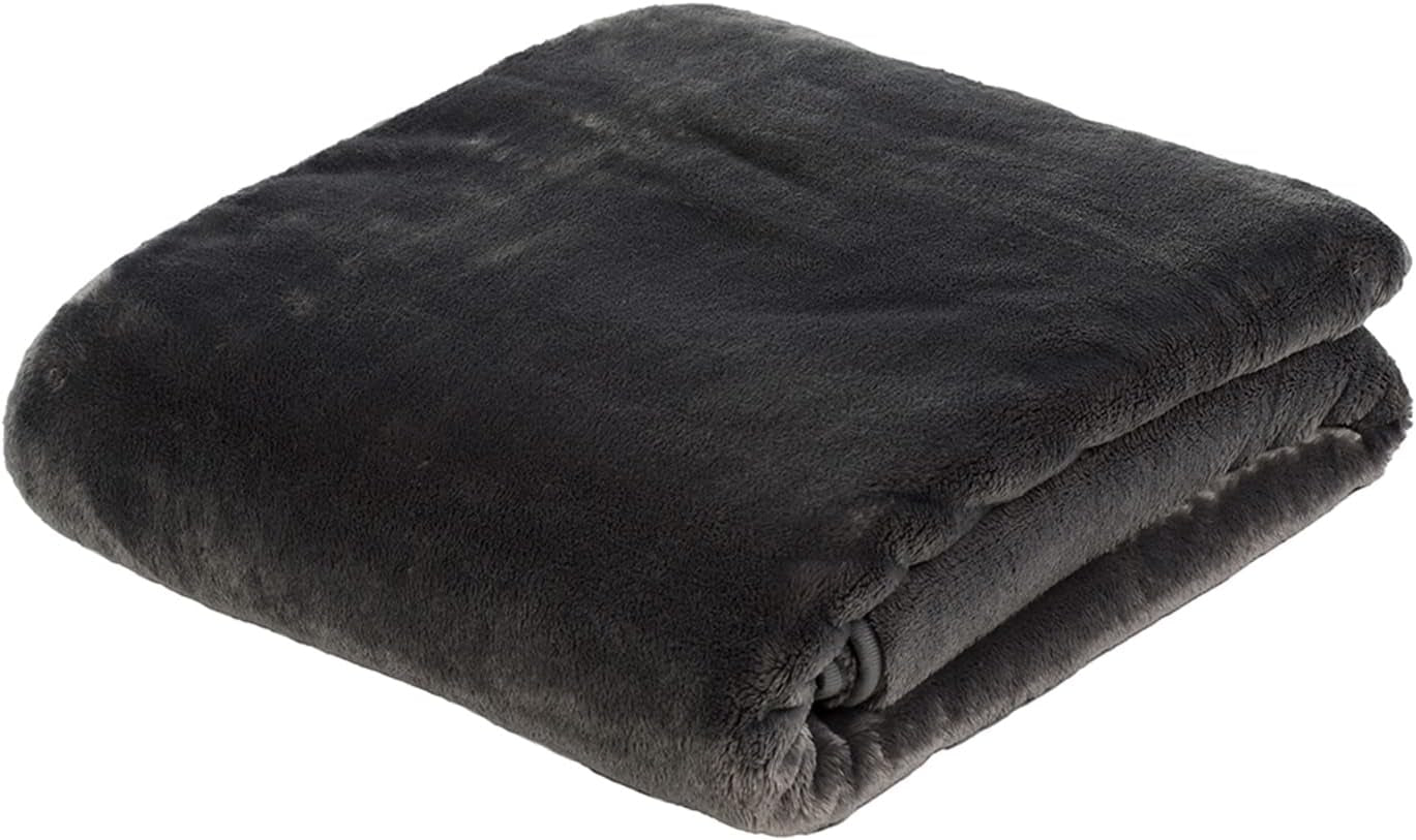 Gözze - Kuscheldecke Premium Cashmere-Feeling, 500 g/m², 180 x 220 cm - Senf Betten und Decken Besuche den Gözze-Store Anthrazit 130 x 170 cm