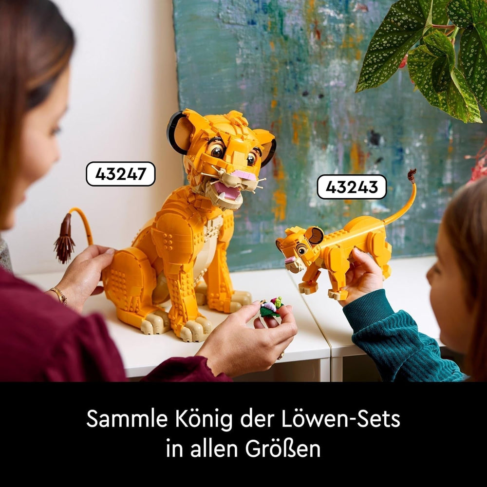 Lego – Disney Simba, der junge König der Löwen, Bauspielzeug zum Sammeln mit kreativen Tierfiguren, entspannende Aktivität für Erwachsene, Geschenkidee für Frauen 43247 Bausets Besuchen Sie den LEGO-Store