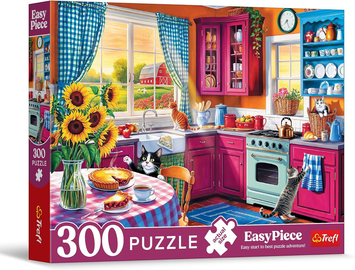 Trefl – Easypiece-Puzzle: Morgen in der Küche – 300 Teile – große Teile, einfaches Puzzle, für Erwachsene und Kinder ab 10 Jahren. Naty Shop-Standardtitel