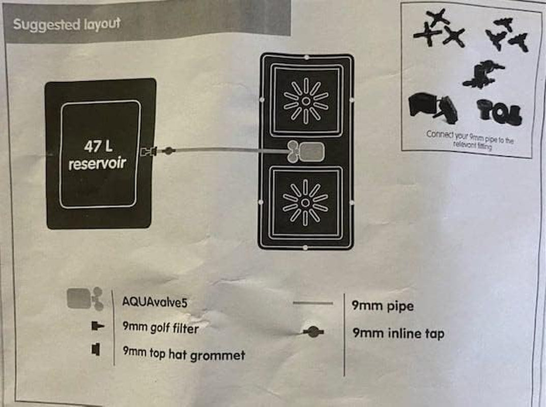 Hydrosystem Easy2grow 2 automatisches Bewässerungsset (2 Töpfe 8,5 l)