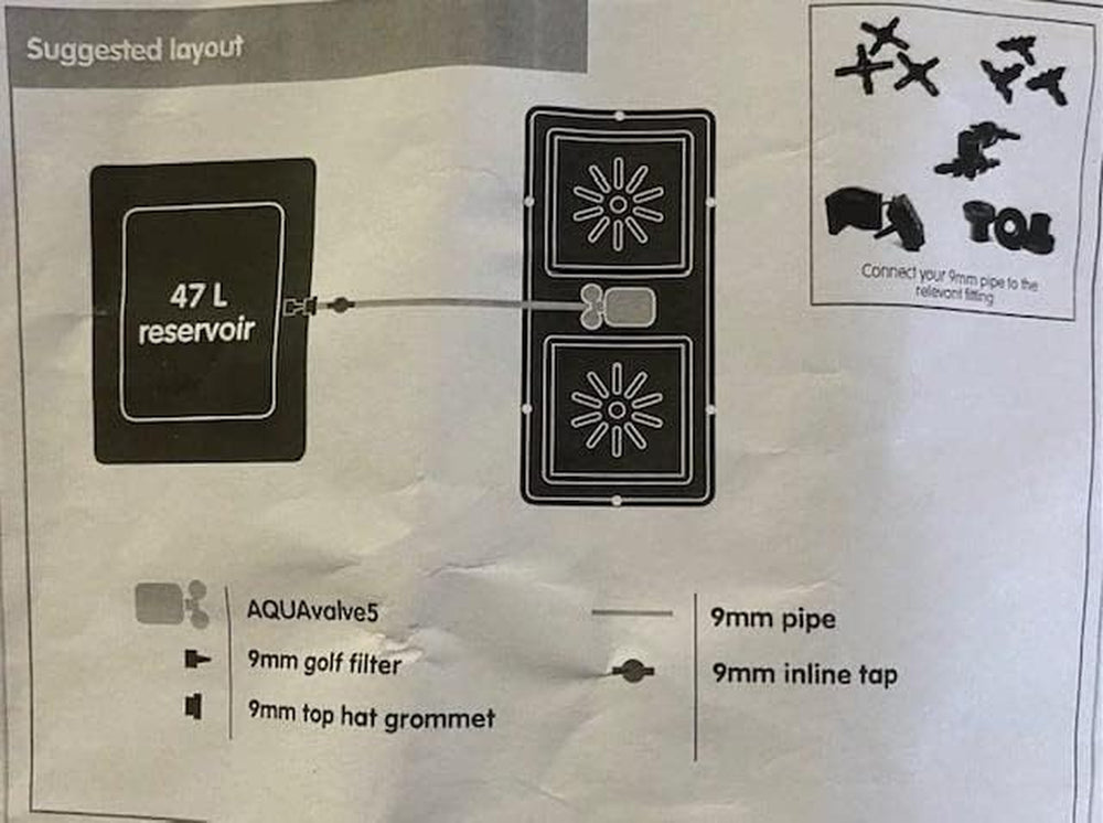 Hydrosystem Easy2grow 2 automatisches Bewässerungsset (2 Töpfe 8,5 l)