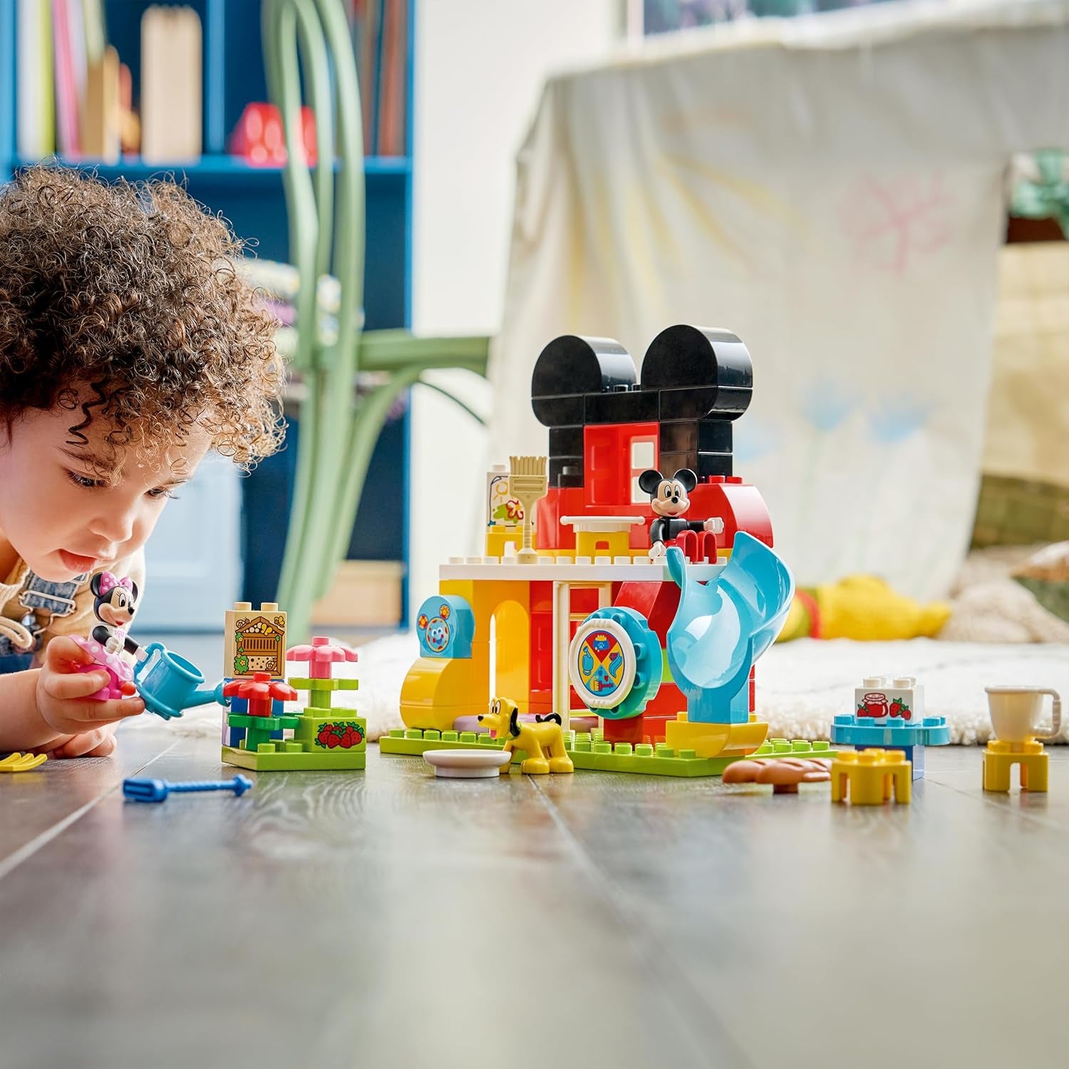 LEGO DUPLO | Micky Maus Wunderhaus mit Minnie und Pluto - Pädagogisches Feinmotorik-Spielzeug für Kleinkinder - inkl. 3 Figuren & Toodles - Geschenk für Jungen & Mädchen ab 2 Jahren - 10465