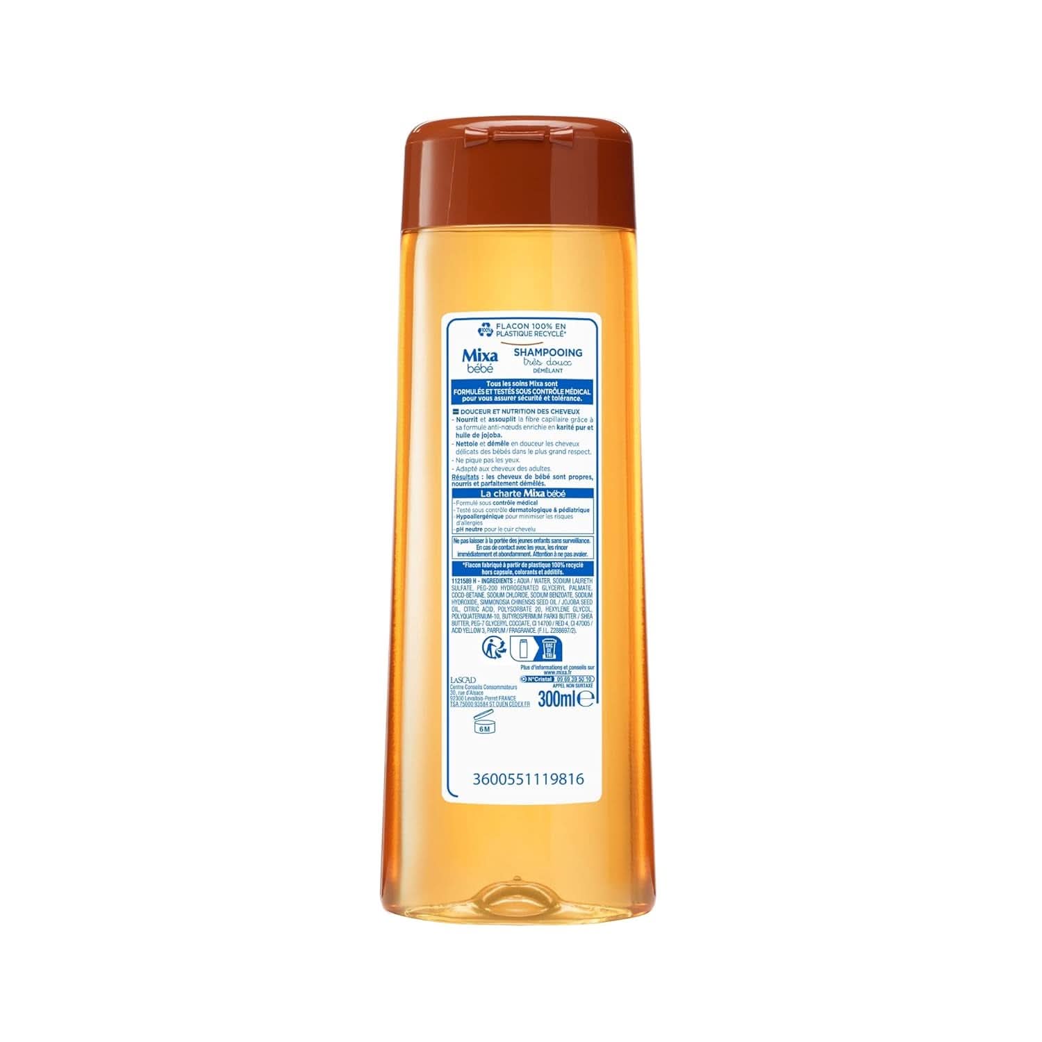 Haarentwirrungsshampoo, Mixa Bébé, Very Soft, Shea, 300 ml Mutter und Kind Naty Shop